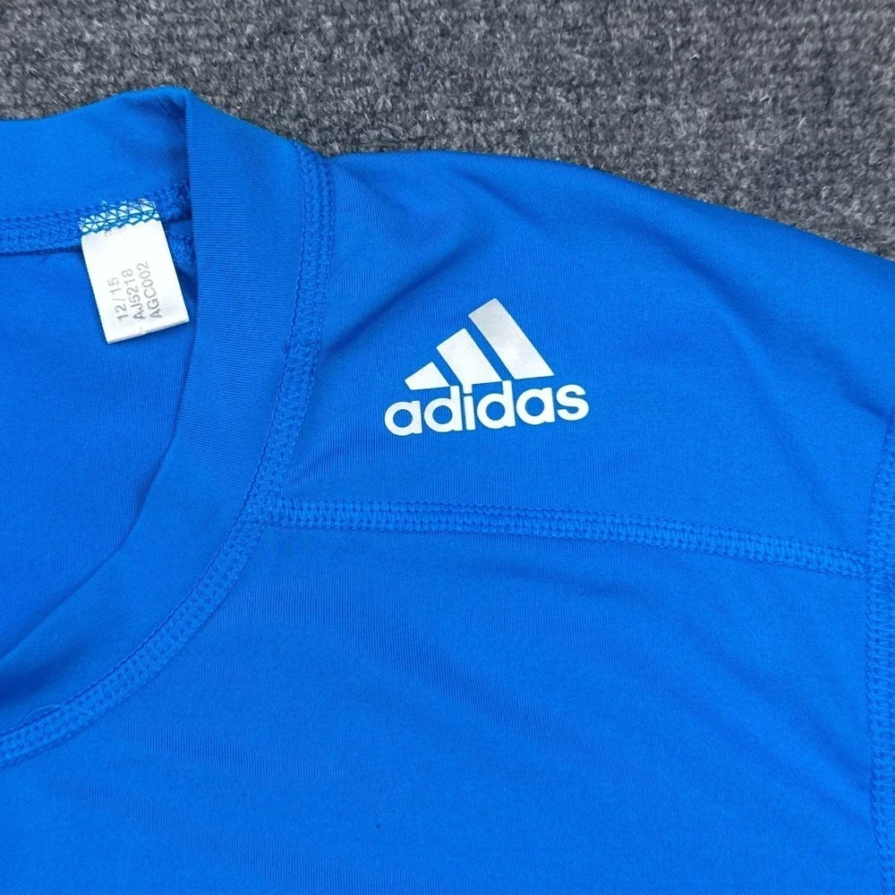 adidas techfit climalite T Shirt Mens Size Large Blue Athleisure‎ Crew Neck